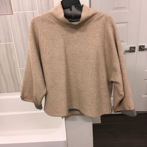 Madewell herringbone mock neck sweater